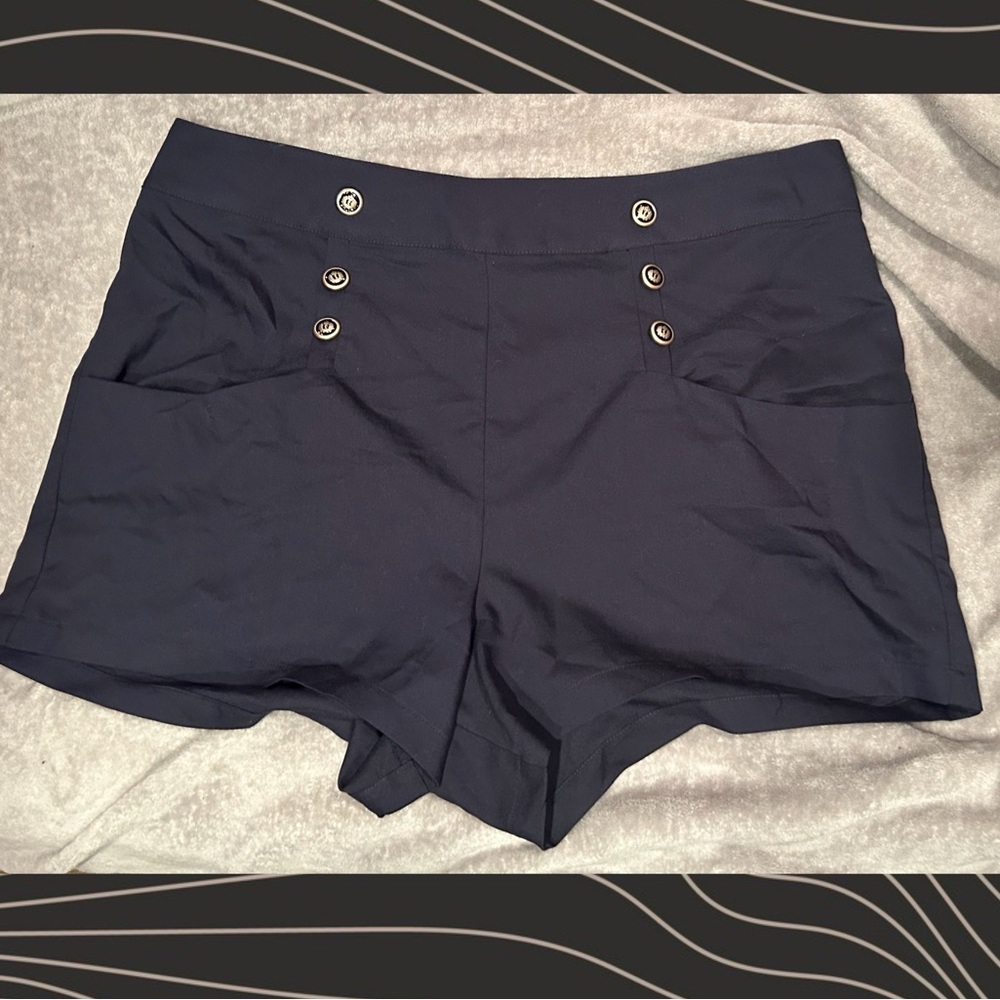 NWT unique vintage navy blue sailor short size 2X